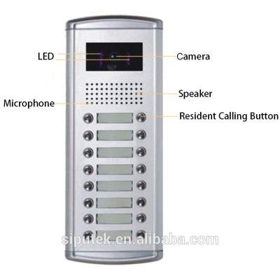 Press-button video door phone intercom system for apartment