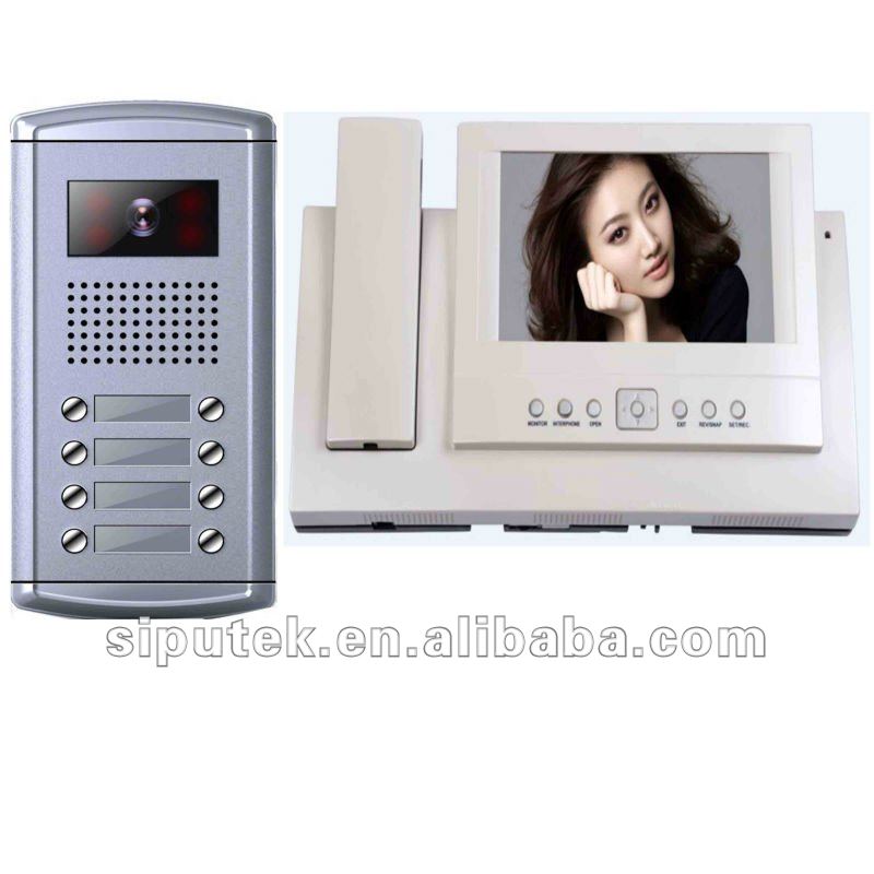 7 inch color sipotek video doorphone with memory function