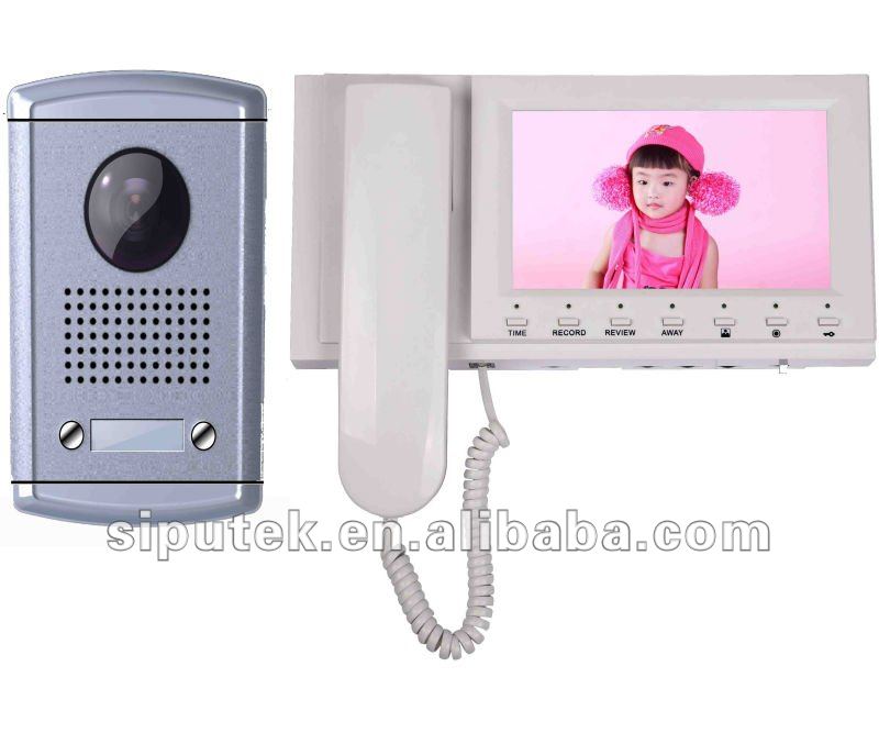 7 inch color record video door phone compatible with commax brand door phones